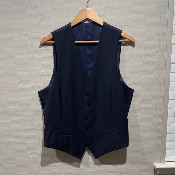 Suit Supply Navy Wool Vest/Waistcoat - Picture 1 of 6